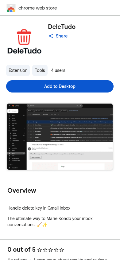 Deletudo extension